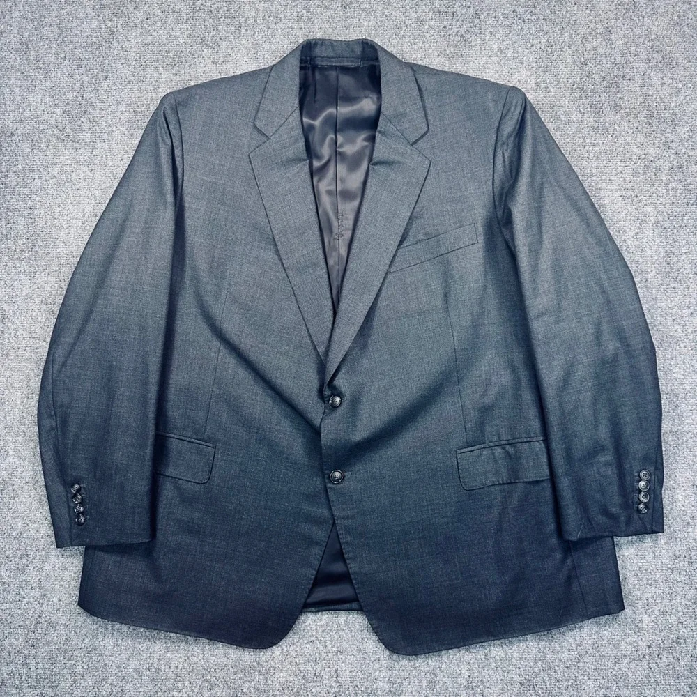 Mode Elegante 50R Vitale Barberis Canonico Super 150s Wool Gray Blazer Jacket